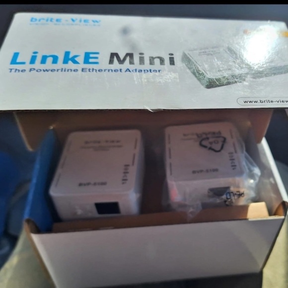 Brite-View LinkE Mini 500 Mbps Powerline Ethernet Adapter Kit BVP-5100D - Picture 3 of 4